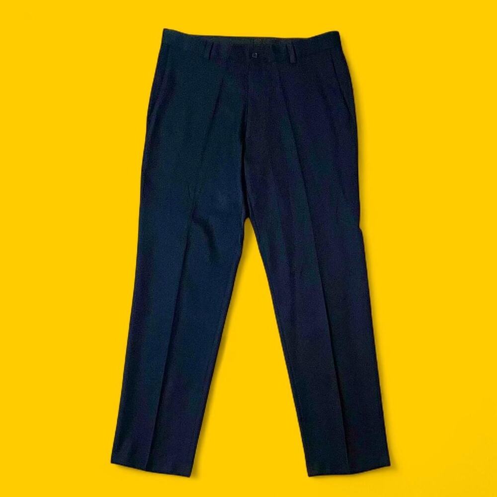 Haggar Classic Fit Navy Dress Pants 34x32 | Business Casual | MSRP $55